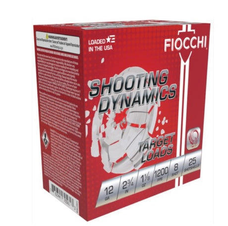 FIOCCHI Shooting Dynamics  AMMO 12GA , 2.75", BOX OF 25RDS