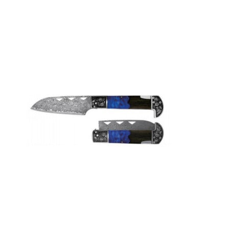 COLUMBIA FOLDING CHEF KNIVES - KIT OF 2 - BLUE, GOLD OR RED AND BLACK