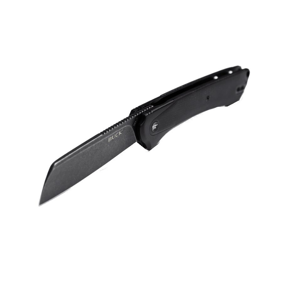 BUCK KNIFE HILINE XL, BLACK / BLACK ANODIZED MICARTA HANDLE