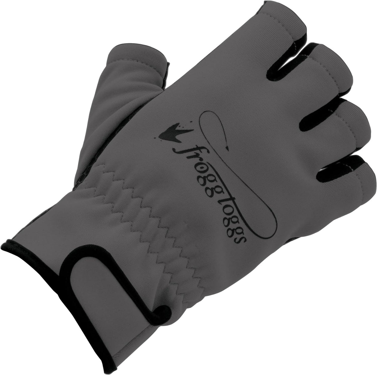 FROGG TOGGS FINGERLESS FLEECE GLOVES – GRAY & BLACK – DIFFERENT SIZES AVAILABLE