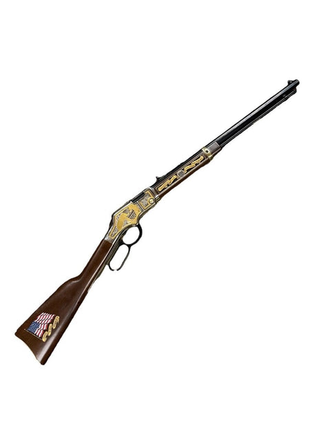 HENRY GOLDEN BOY MILITARY TRIBUTE 2ND EDITION LEVER RIFLE, 20", CAL. .22LR