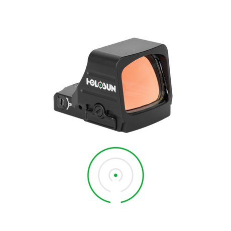 HOLOSUN HS507COMP MULTI-RETICLE, 7075 ALUMINUM, LARGE OPEN LENS, SHAKE AWAKE, PISTOL - TWO TYPES OF RETICLE COLORS: RED / GREEN