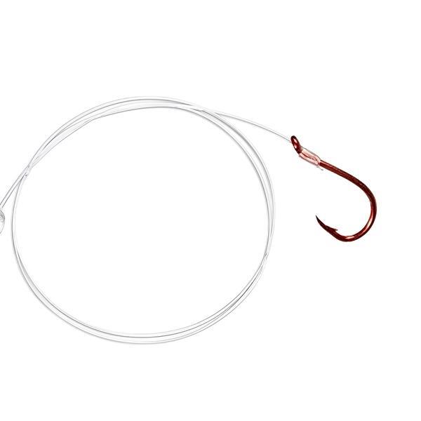 NX-SNELLED HOOKS, RED, 8/PACK - DIFFERENT SIZES AND LENGHTS AVAILABLE