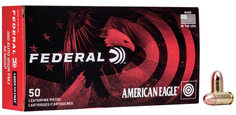 FEDERAL American Eagle Handgun c.380 Auto FMJ