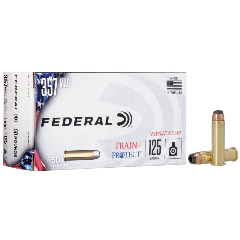 Federal 125MAG VHP Train + Protect 357 Magnum Box of 50 RDS